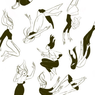 Floating Poses Drawing Reference and Sketches for Artists