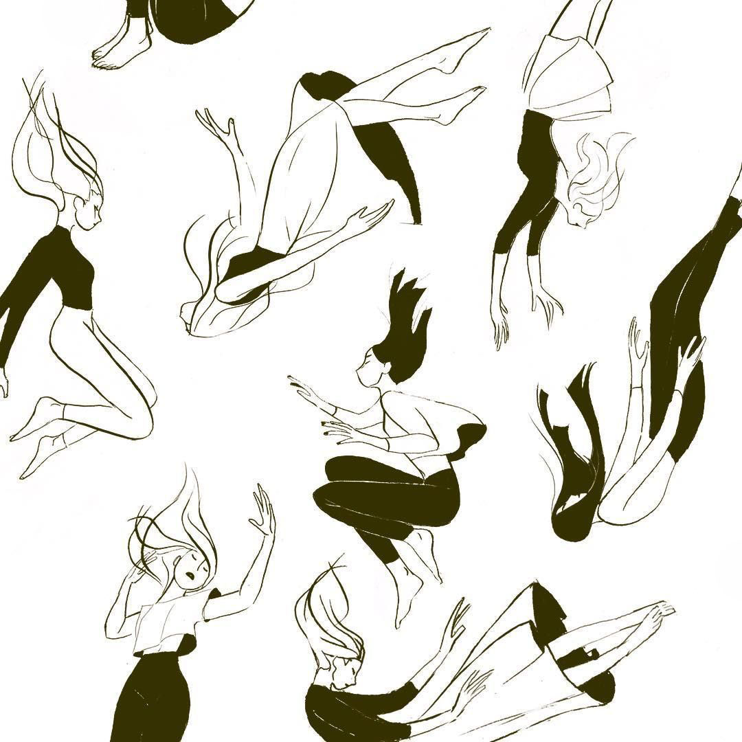 Floating Poses drawing reference