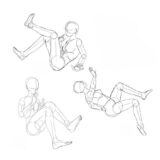 Floating Poses Drawing Reference and Sketches for Artists