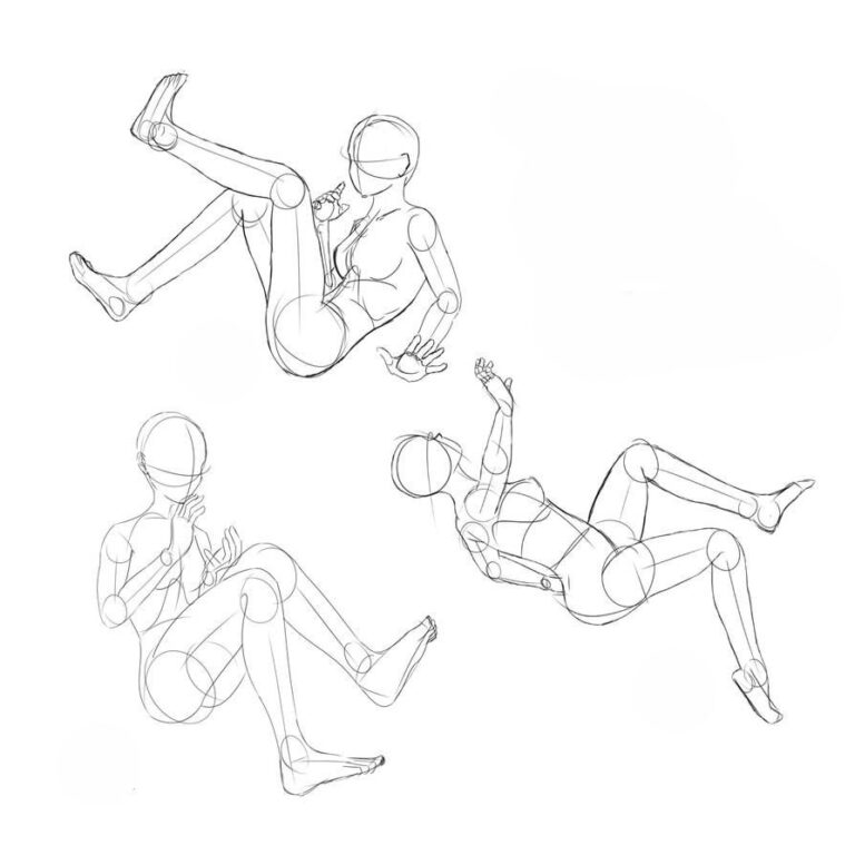 Floating Poses Drawing References.