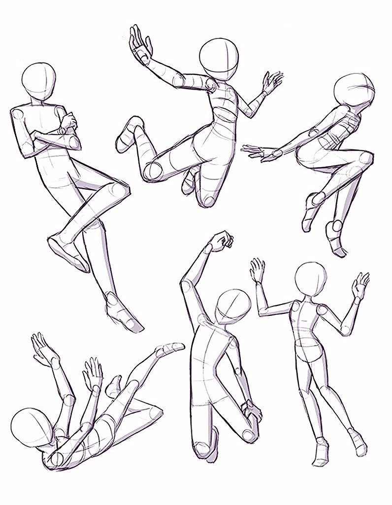 Anime Action Poses - Free Drawing References