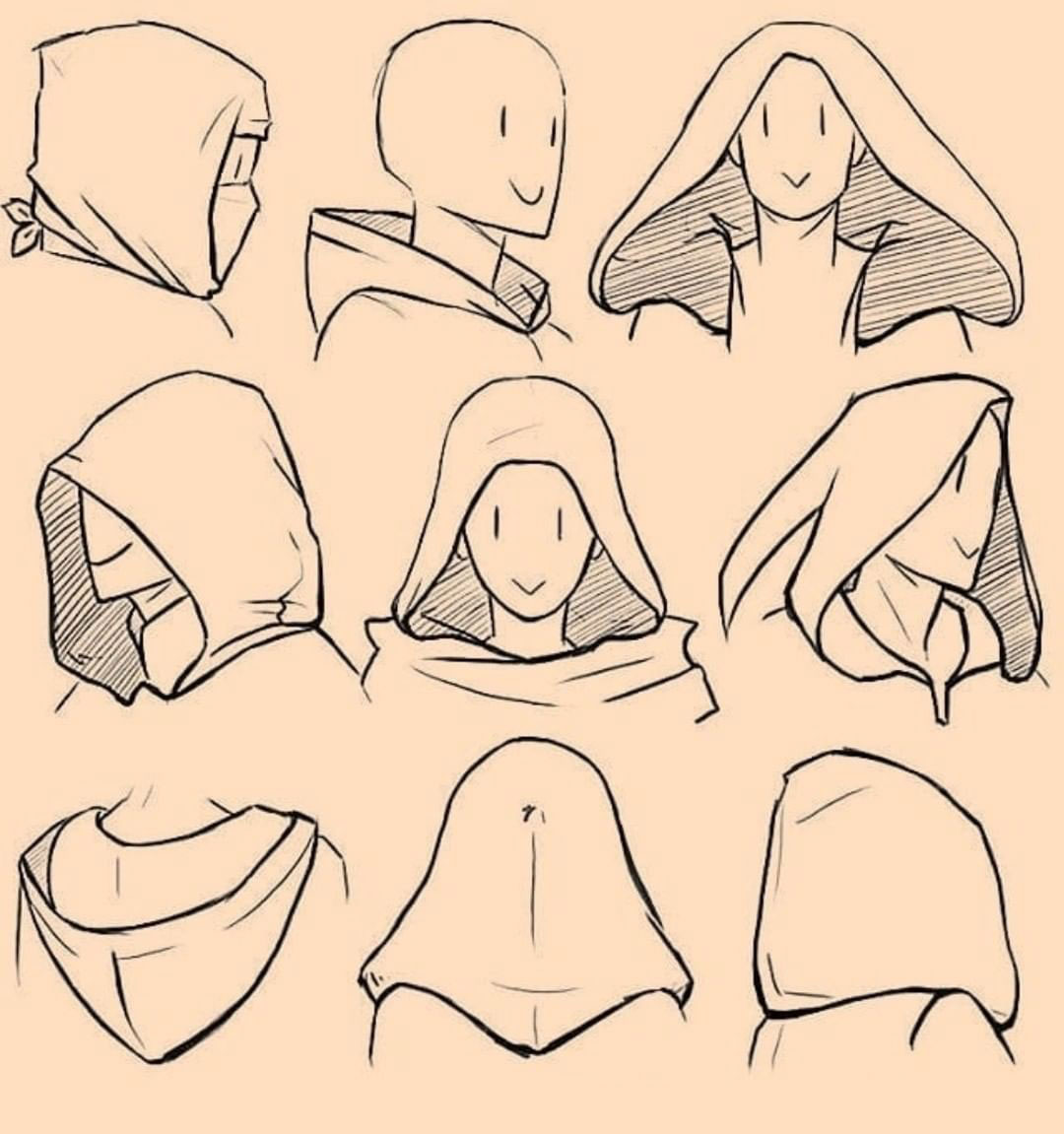 Hood Drawing Reference and Sketches for Artists