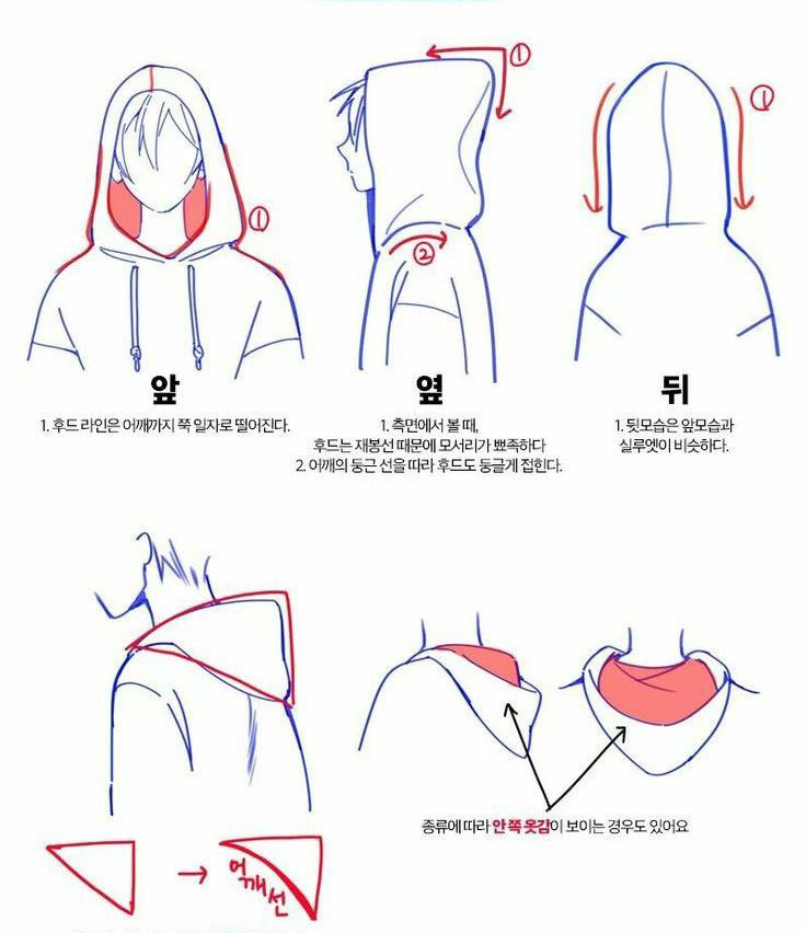 Hood Drawing Reference and Sketches for Artists