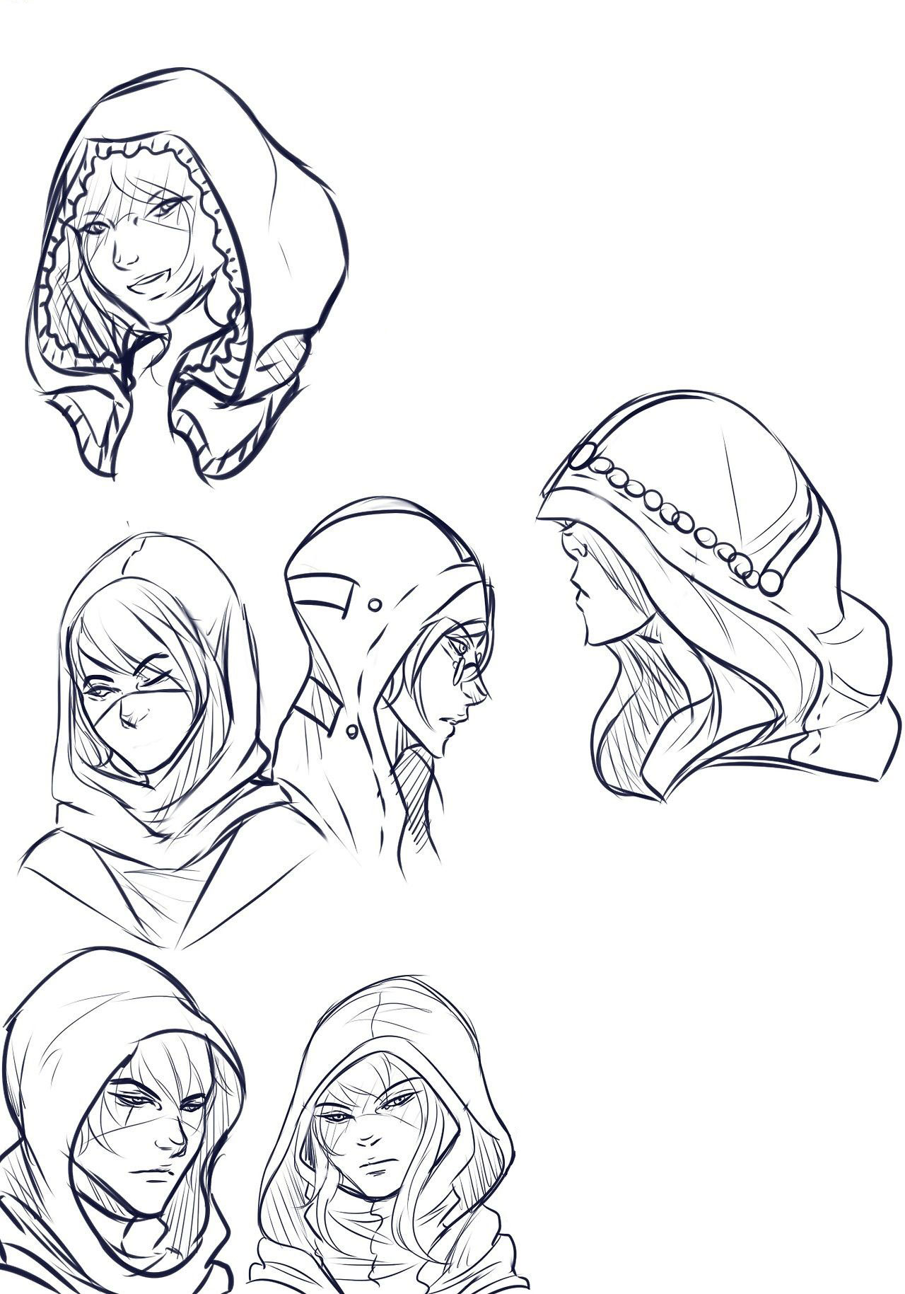 Hood Drawing Reference and Sketches for Artists