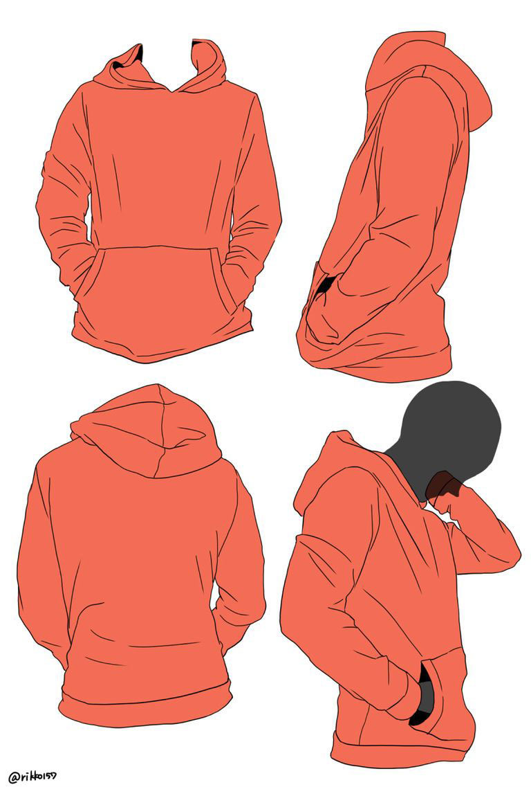 Hoodie drawing reference