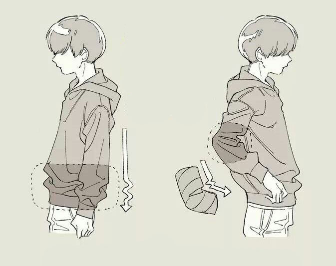 Hoodie Drawing Reference and Sketches for Artists