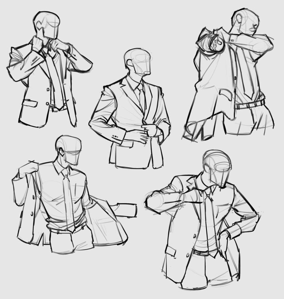 Jacket Drawing Reference and Sketches for Artists