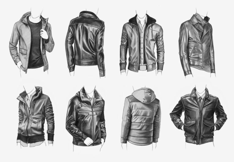 Jacket Drawing Reference and Sketches for Artists