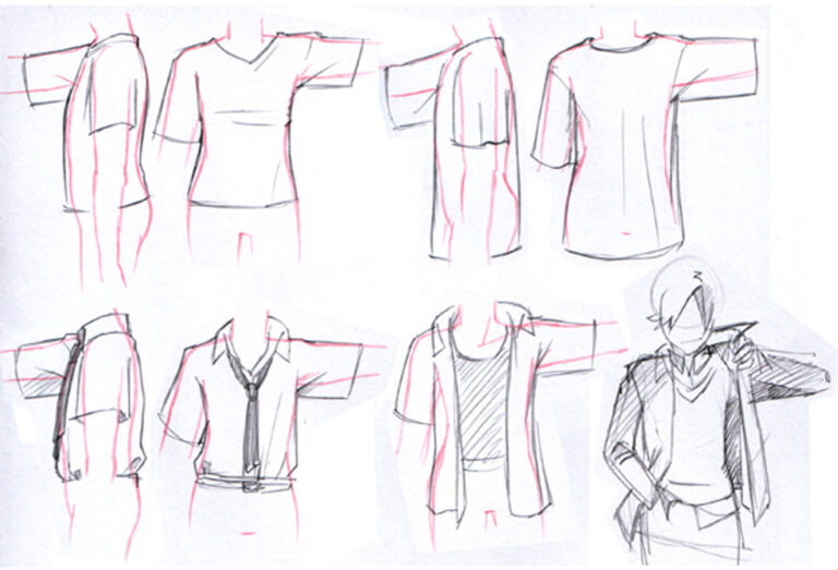 Shirt Drawing Reference and Sketches for Artists