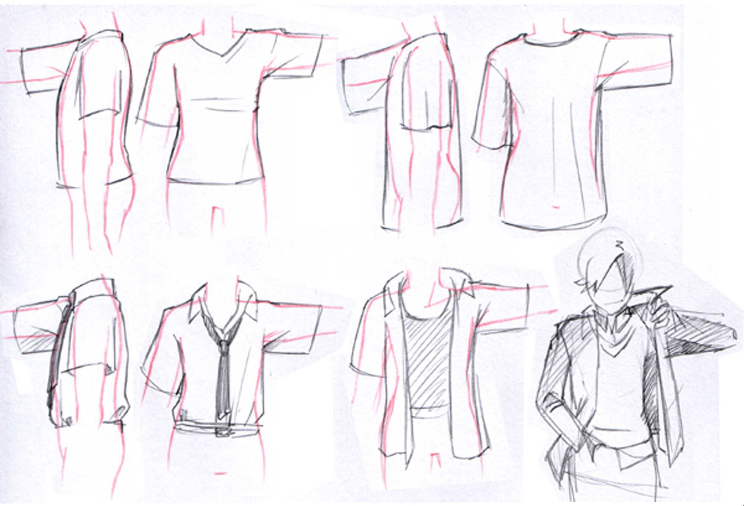 Udfør Gøre husarbejde Møde Shirt Drawing Reference and Sketches for Artists