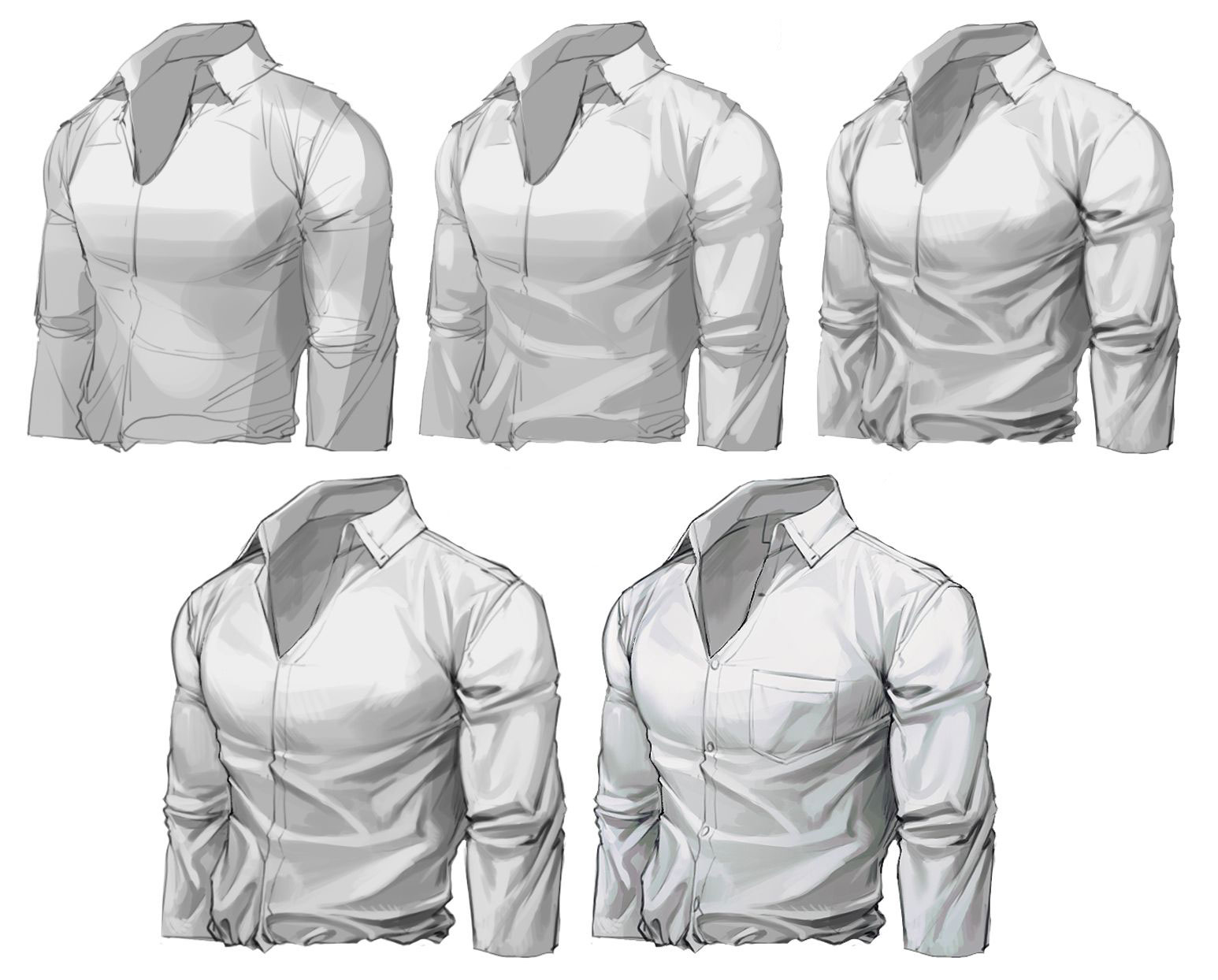 Shirt Drawing Reference and Sketches for Artists