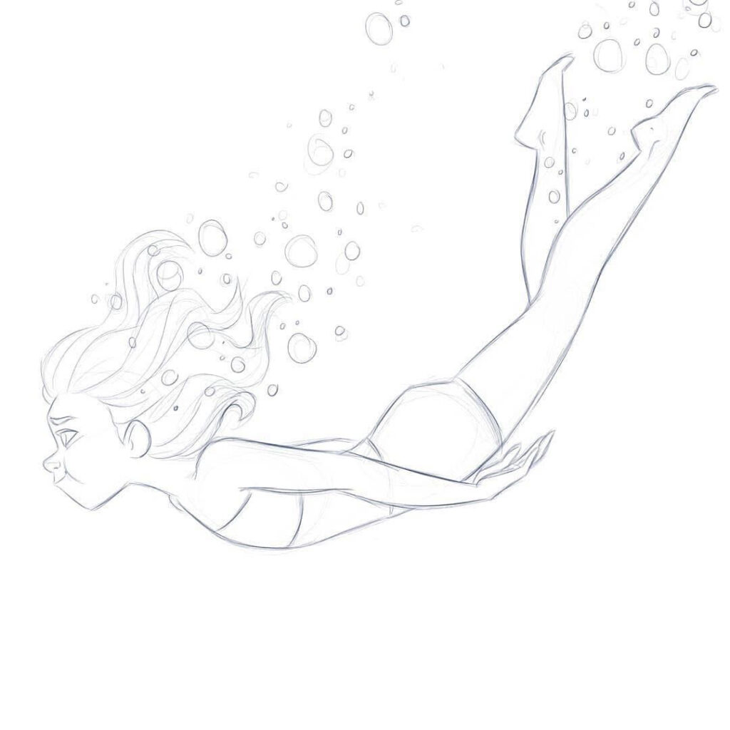  Swimming Drawing Reference and Sketches for Artists