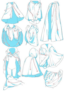 Cloak Drawing Reference and Sketches for Artists