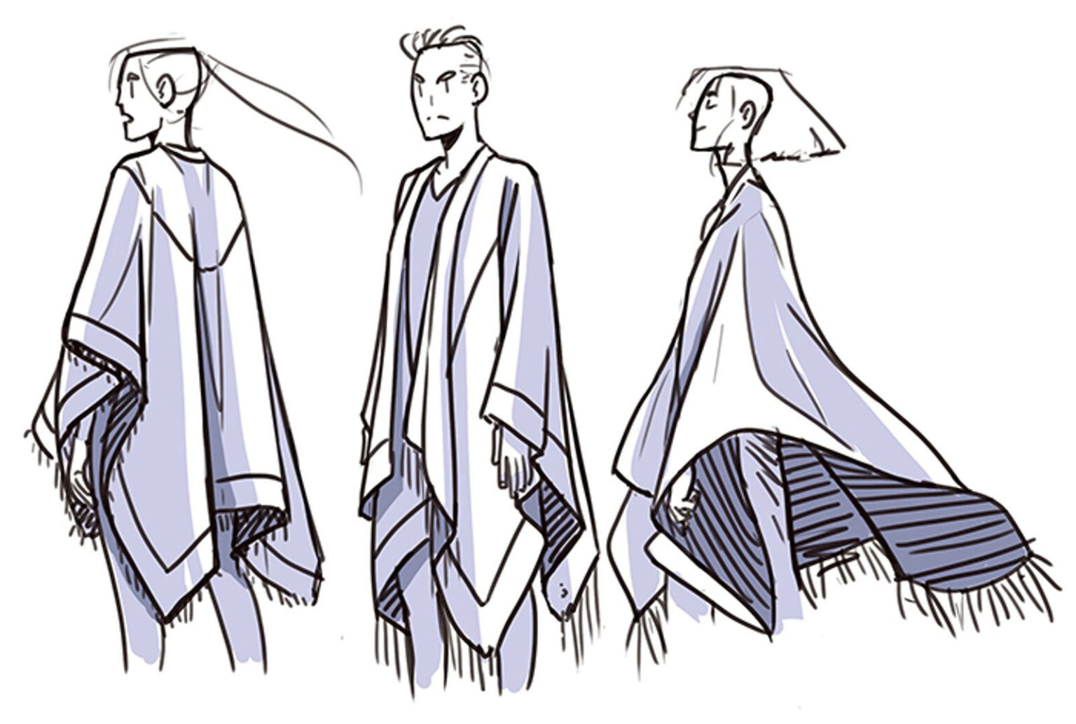 Cloak Drawing Reference and Sketches for Artists