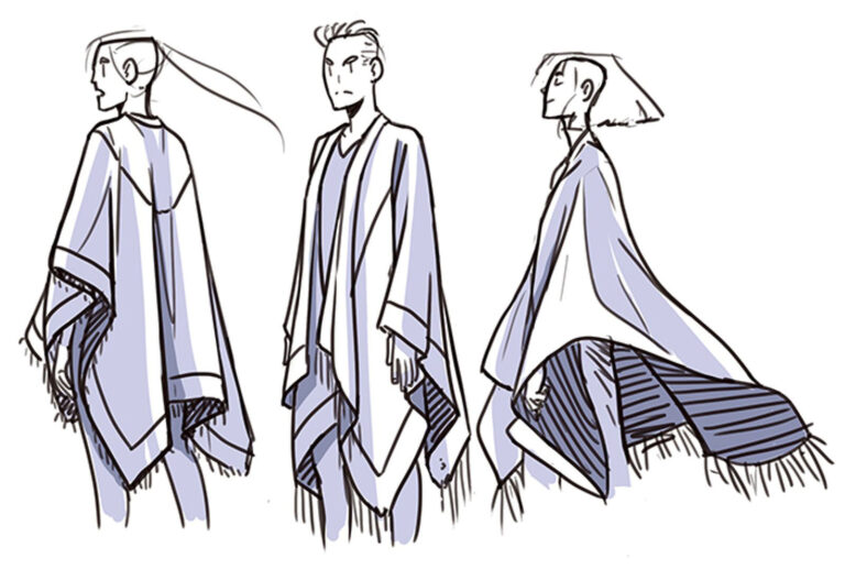 Cloak Drawing Reference and Sketches for Artists