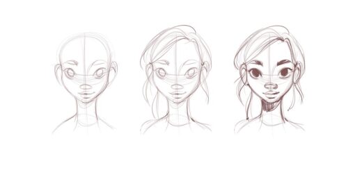 female face drawing reference