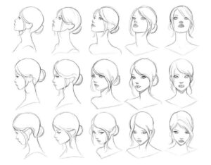 Female Face Drawing Reference and Sketches for Artists