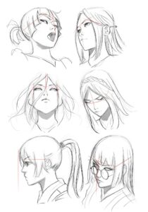 Female Face Drawing Reference and Sketches for Artists