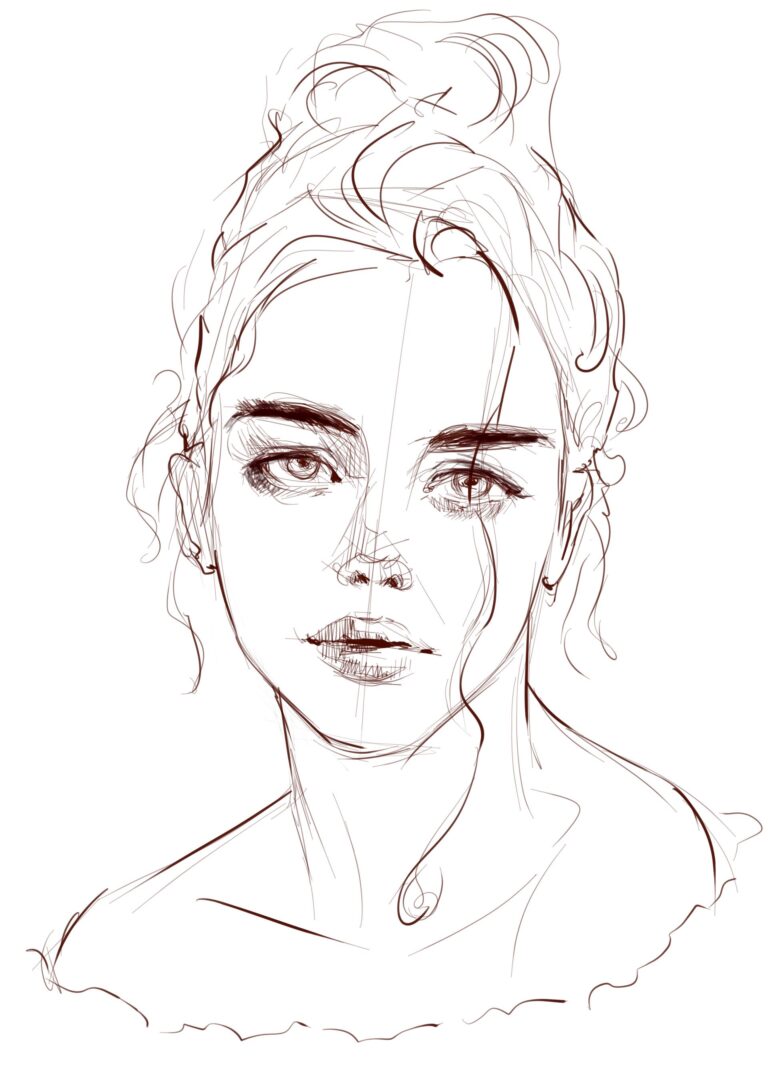 draw female face shapes
