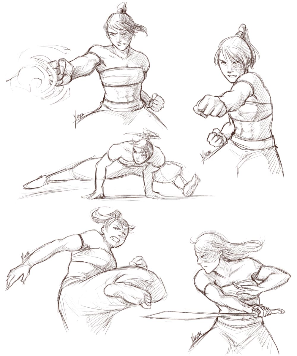 fighting drawing reference.