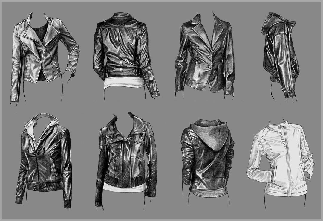 leather jacket drawing reference