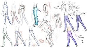 Pants Drawing Reference and Sketches for Artists