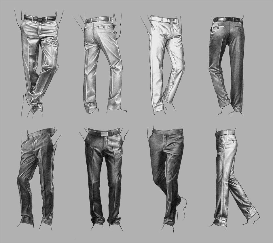 Pants Drawing Reference and Sketches for Artists