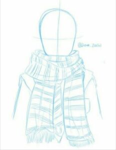 Scarf Drawing Reference and Sketches for Artists