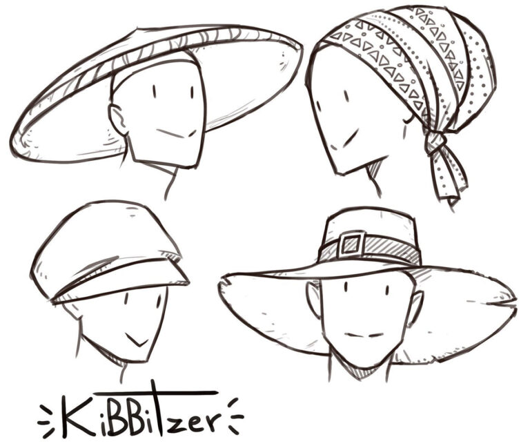 Hat Drawing Reference and Sketches for Artists