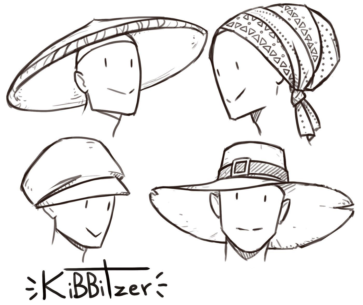 hat drawing reference