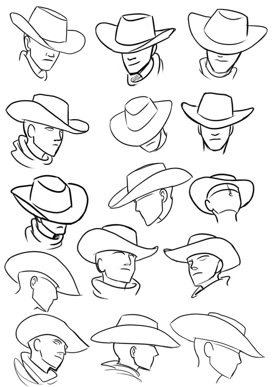 hat drawing reference