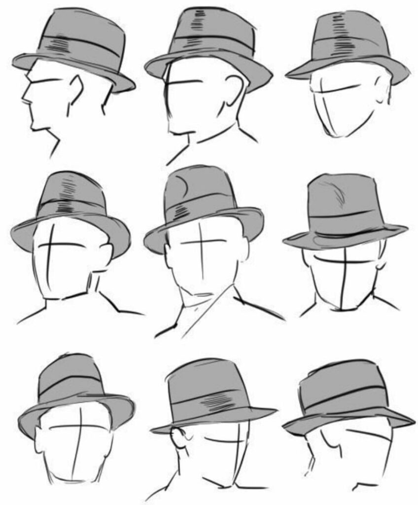 Hat Drawing Reference And Sketches For Artists