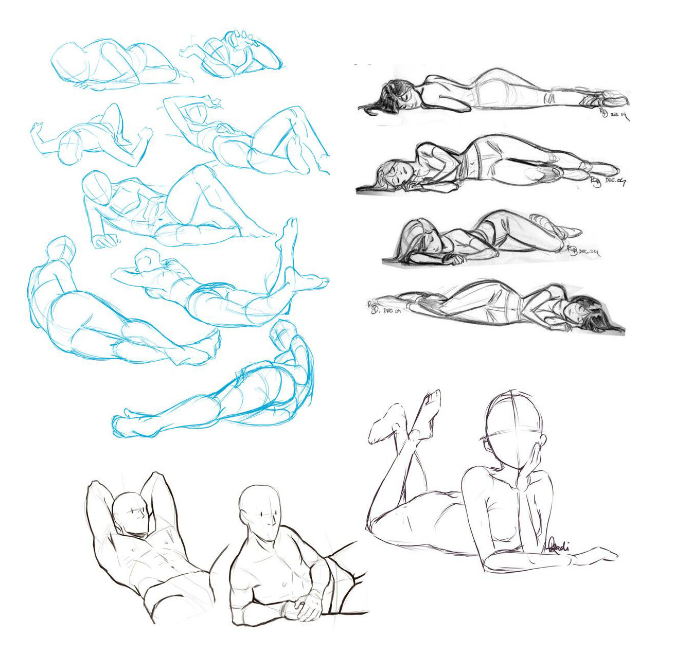 laying down drawing reference