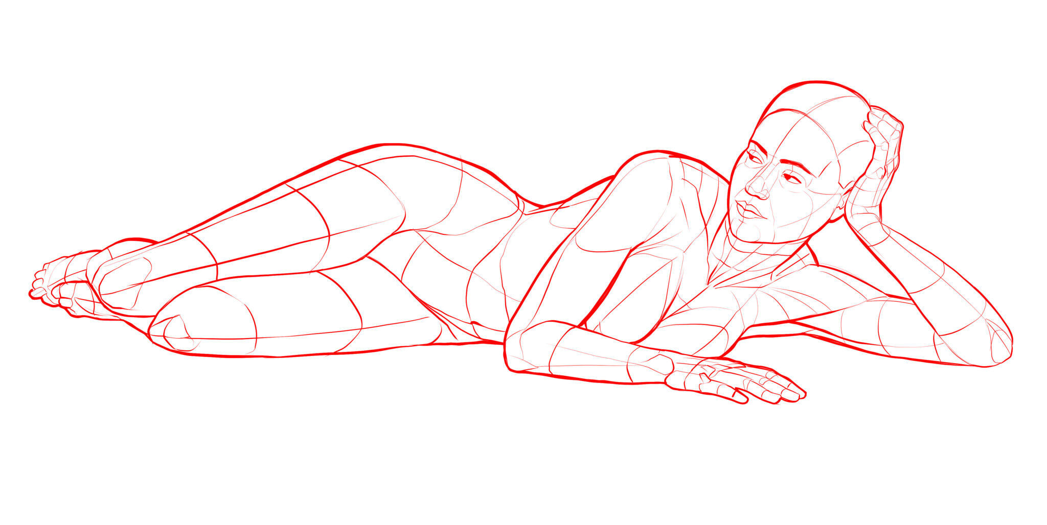 Lying down Drawing References.
