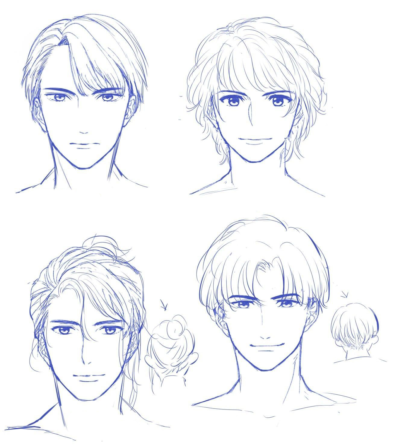 Anime Male Faces Drawing Reference - Game Wireless