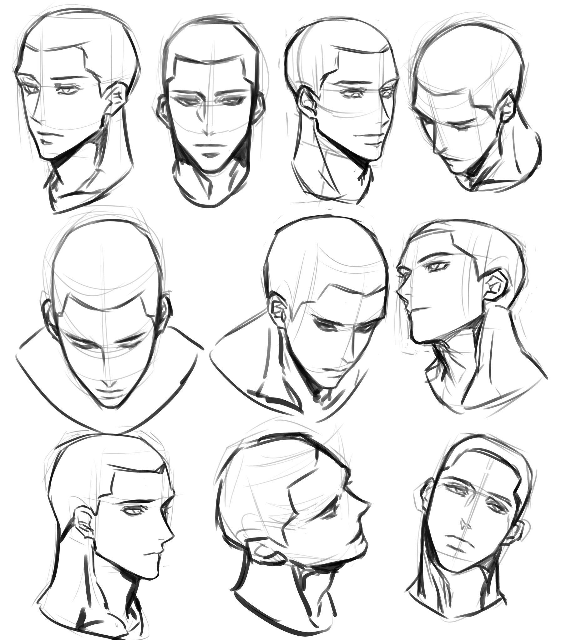 Anime Face Reference Male - Anime