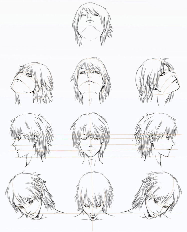 Anime Face Reference Male - Anime