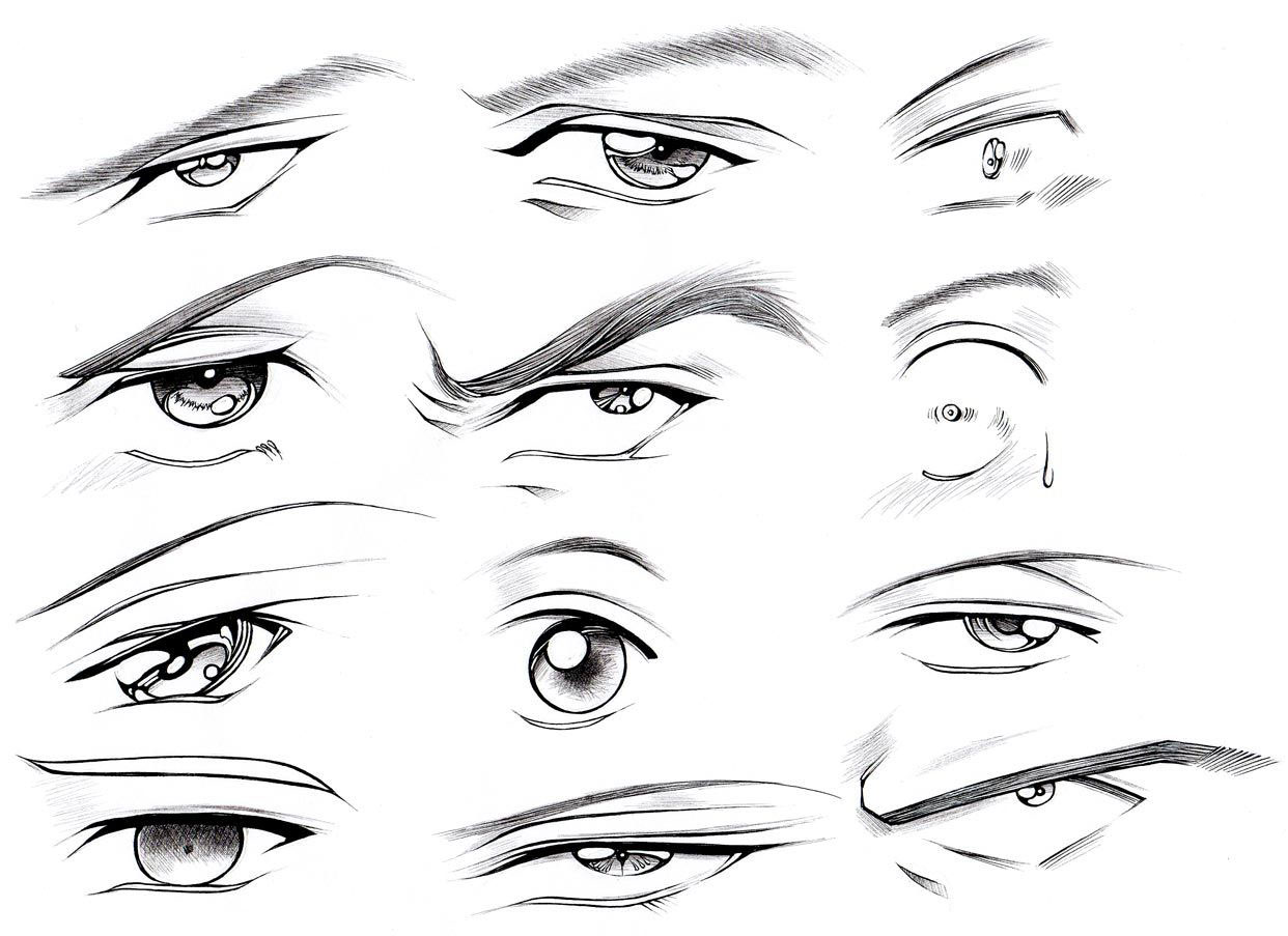 Male eyes shapes | Anime Amino