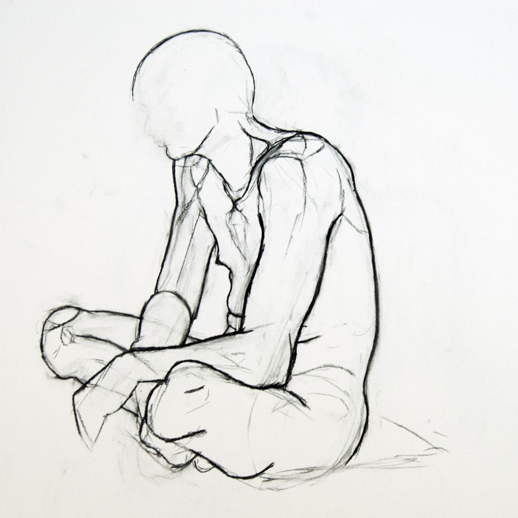 Sitting cross legged drawing reference
