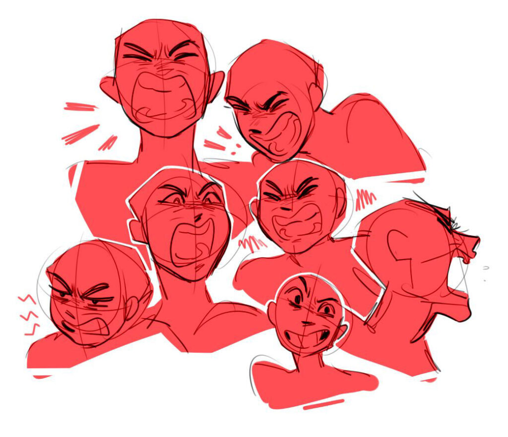 Angry Drawing Reference and Sketches for Artists