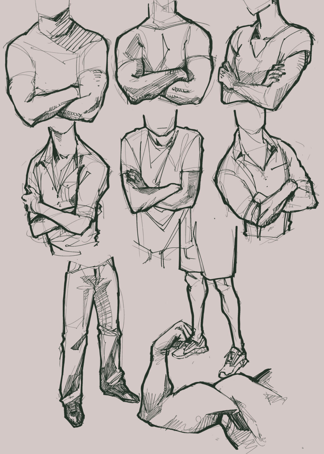  Arms crossed Drawing Reference and Sketches for Artists