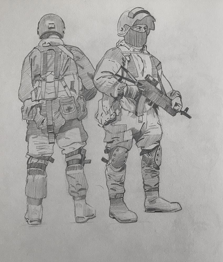 Soldier drawing reference