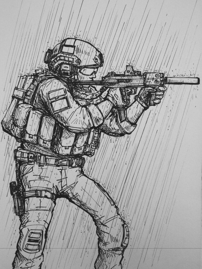 Soldier Drawing Reference and Sketches for Artists