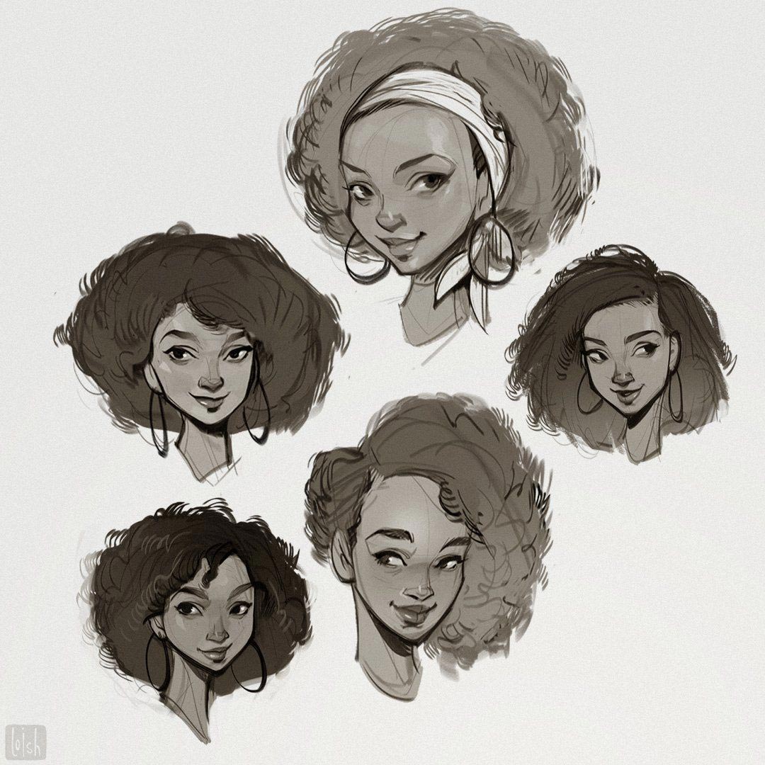 hair drawing reference' in Drawing References and Resources