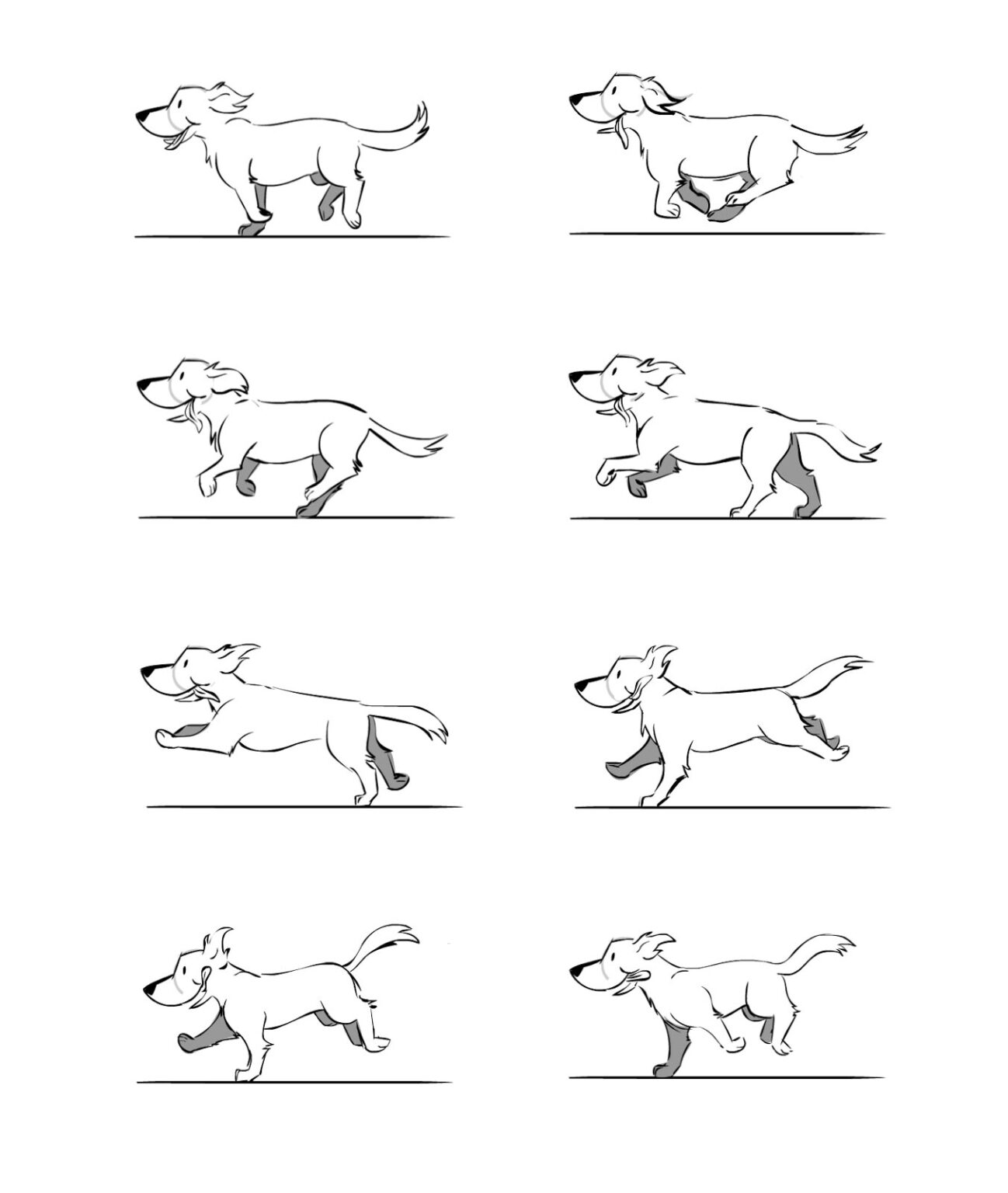 Anime Kneeling Reference : Dog Drawing Reference And Sketches For