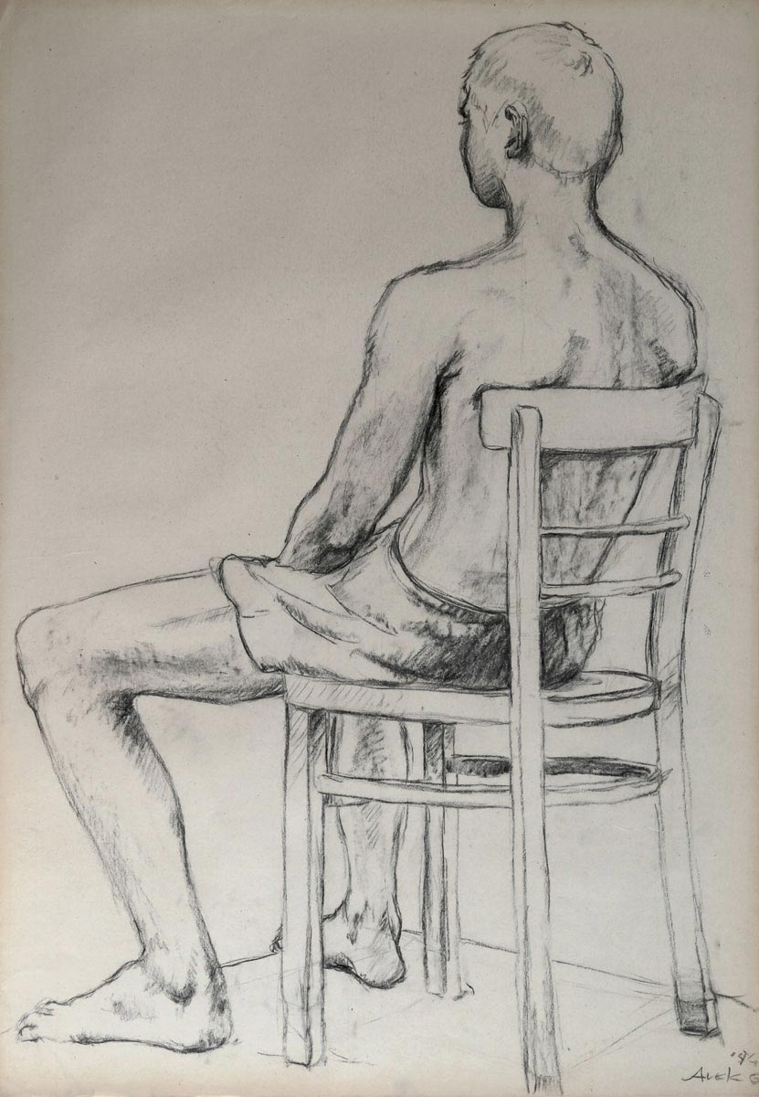 Man Sitting In Chair drawing reference