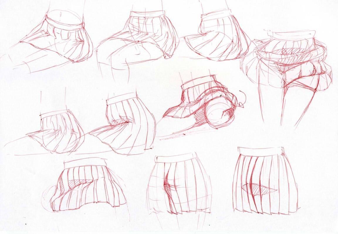 How to Draw Anime Skirts Step by Step  AnimeOutline