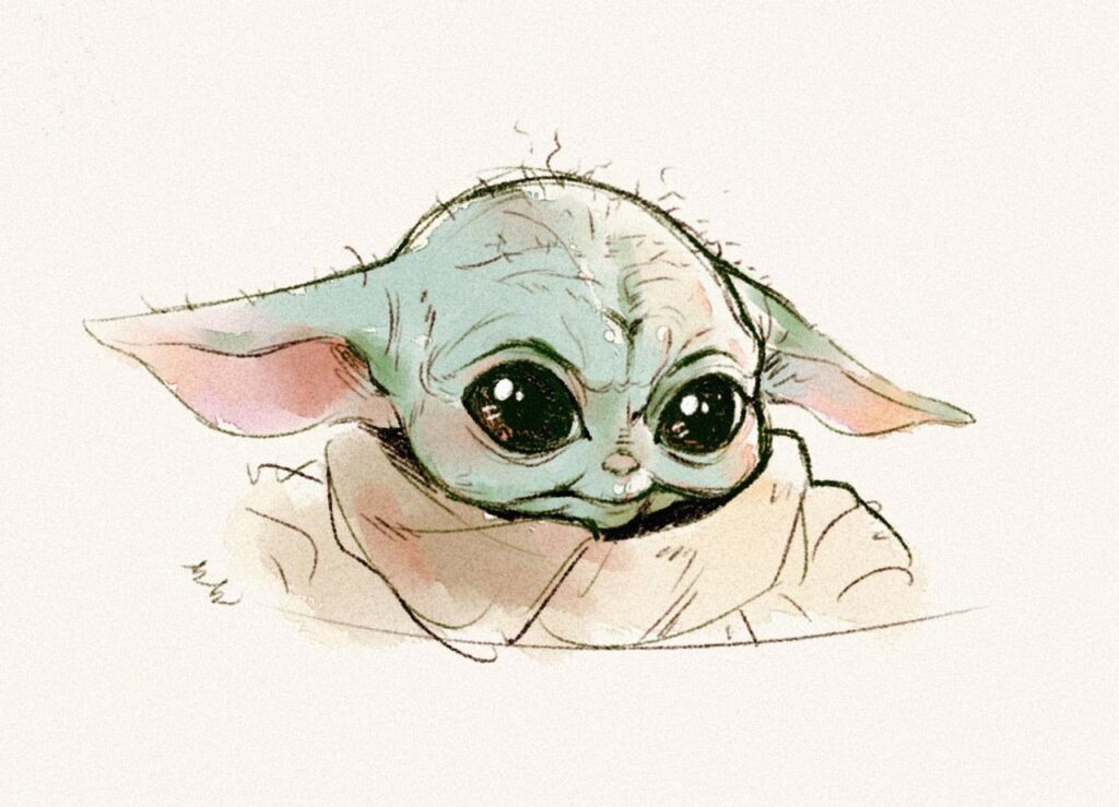 Baby yoda Drawing Reference and Sketches for Artists