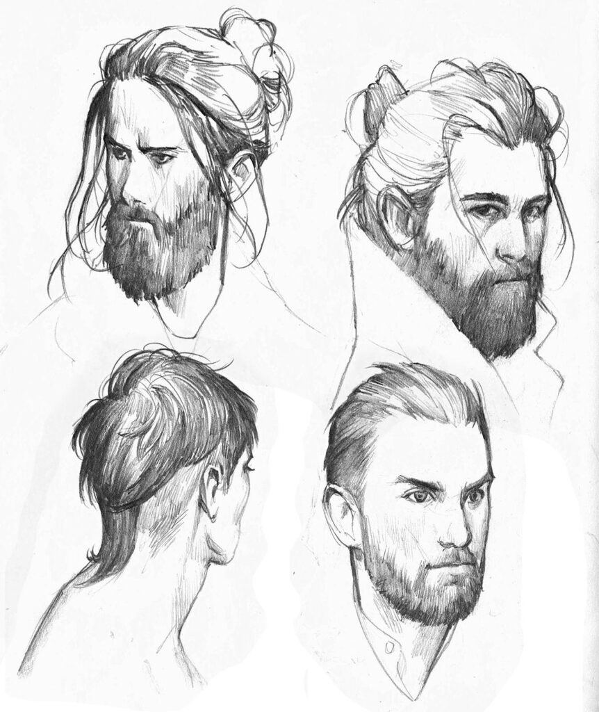 Beard Drawing Reference and Sketches for Artists