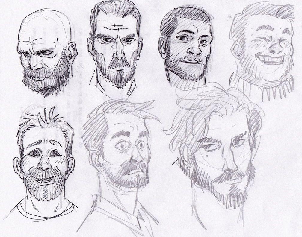 Beard Drawing Reference and Sketches for Artists